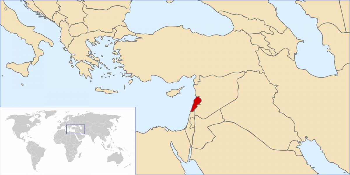 Lübnan dünya haritası 