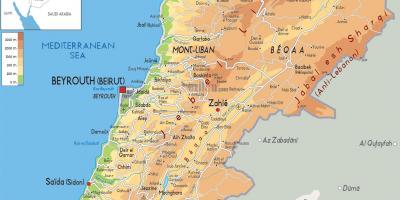 Lübnan fiziki haritası 